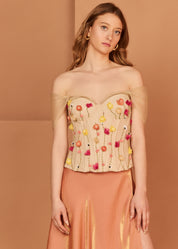 PINK GARDEN BUSTIER