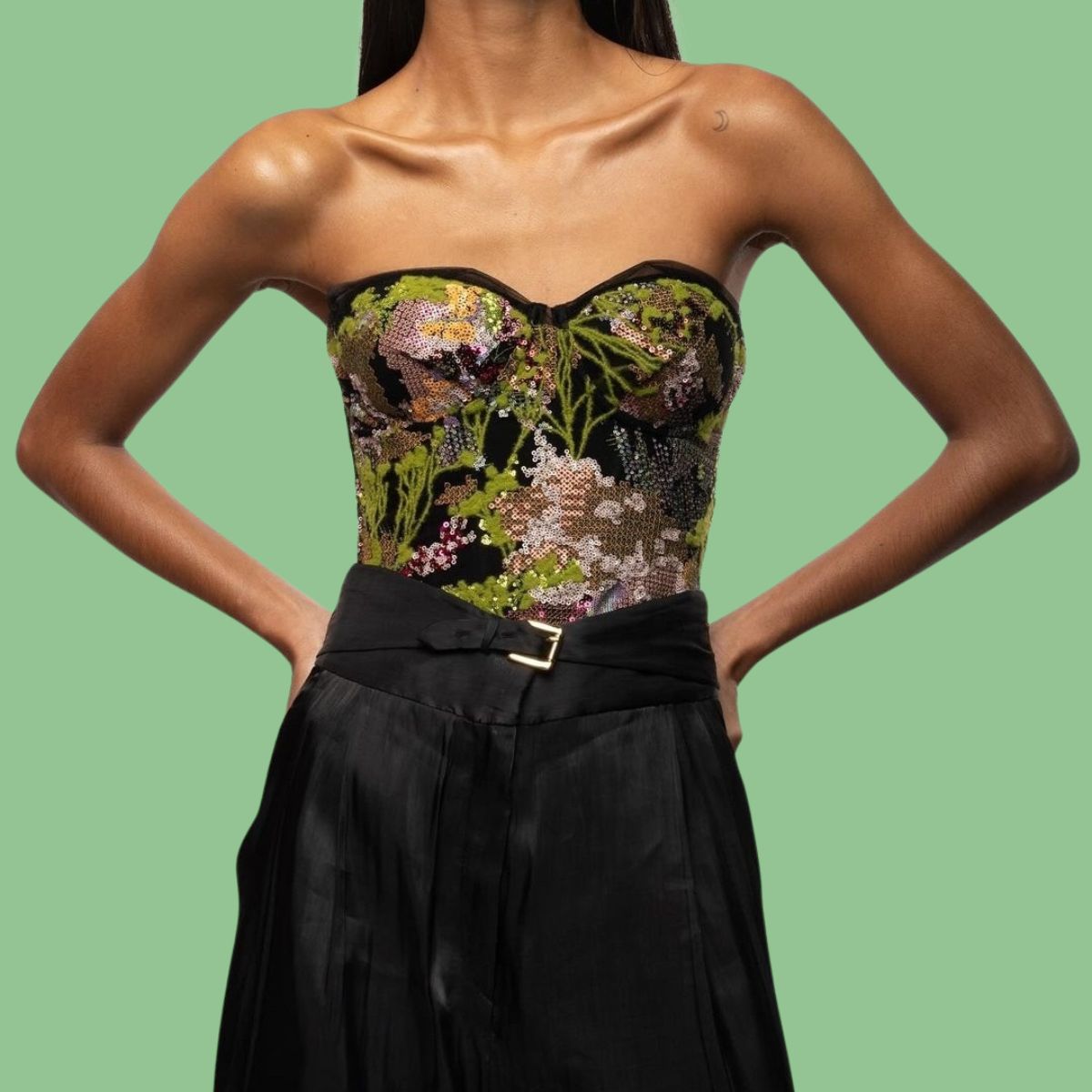 MOSS BUSTIER